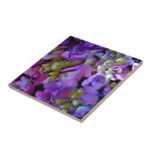 マゼンタパープルブルーイエローアジサイ花 タイル (側面)