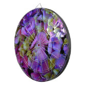 マゼンタパープルブルーイエローアジサイ花 ダーツボード (正面右)