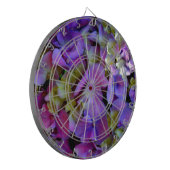 マゼンタパープルブルーイエローアジサイ花 ダーツボード (正面左)