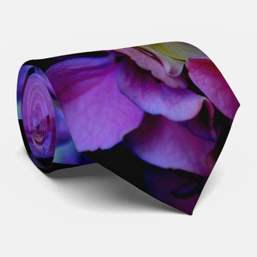 マゼンタパープルブルーイエローアジサイ花 ネクタイ (ロール)