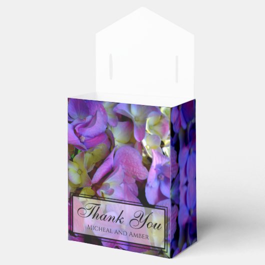 マゼンタパープルブルーイエローアジサイ花 フェイバーボックス (オープン)