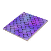 マゼンタパープルブルー虹色の人魚はかりで測 タイル (側面)