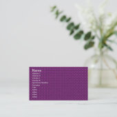マゼンタパープル生地 名刺 (スタンド正面)