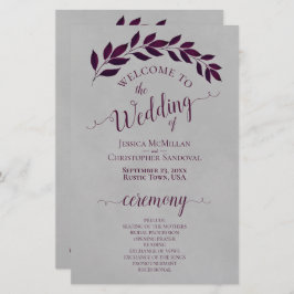 マゼンタパープル葉ズ予算結婚式 プログラム