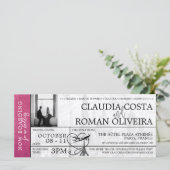 マゼンタパ結婚リズボーディングパス招待状 (スタンド正面)