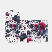 マゼンタピンクとブルーインクフローラの水色結婚の色 フェイバーボックス (折り畳みなし)