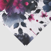 マゼンタピンクとブルーインクフローラの水色結婚の色 薄葉紙 (詳細)