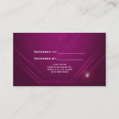 マゼンタピンクのスパークルサロンは友人カードを参照 紹介カード (裏面)