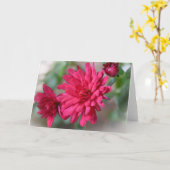 マゼンタピンクのムーブラワーズアートノートカード カード (黄色い花)