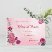 マゼンタピンクのローズディナモダンー 招待状 (スタンド正面)