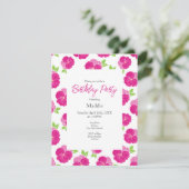 マゼンタピンクの水彩画 招待状 (スタンド正面)