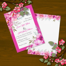 マゼンタピンクの水色の花のフローラ結婚ズ