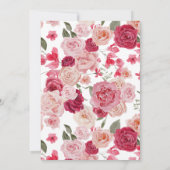 マゼンタピンクの結婚式招待状 招待状 (裏面)