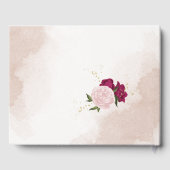 マゼンタピンクの花々の緑 ゲストブック (裏面)