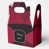 マゼンタピンクの赤い黒い幾何学パターンモノグラム フェイバーボックス (オープン)