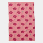 マゼンタピンクアジサイヴィンテージスタイルキッチン キッチンタオル (縦)