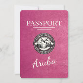 マゼンタピンクアルバPassport日付の保存 セーブザデート (正面)