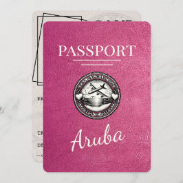 マゼンタピンクアルバPassport日付の保存 セーブザデート