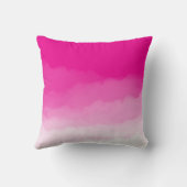 マゼンタピンクウォーター色グラデーション装飾用クッション クッション (裏面)