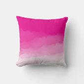 マゼンタピンクウォーター色グラデーション装飾用クッション クッション (正面)