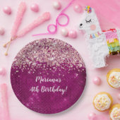 マゼンタピンクガールAny Age Birthday Party ペーパープレート (パーティー)