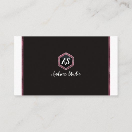 マゼンタピンクグラムミニマガーリーリストシモダンック 名刺 (裏面)