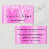 マゼンタピンクグリッタードライグラデーションプオンラインストア 名刺 (正面/裏面)