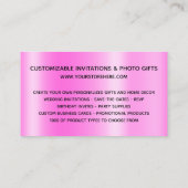 マゼンタピンクグリッタードライグラデーションプオンラインストア 名刺 (裏面)