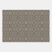 マゼンタピンクグリーンスプリングタイム水玉模様パターン ラッピングペーパーシート (正面2)