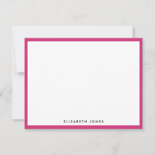 マゼンタピンクシンプルクモダンシッククラシックミニマル ノートカード