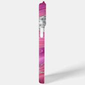 マゼンタピンクスワール瑪瑙ゲードシルバーグリッター Case-Mate iPhoneケース (裏面 / 右)