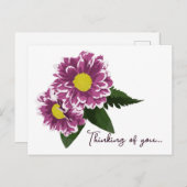 マゼンタピンクダリア考えスオブユー ポストカード (正面/裏面)