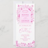 マゼンタピンクチノエリーフローラ結婚式 プログラム (正面)