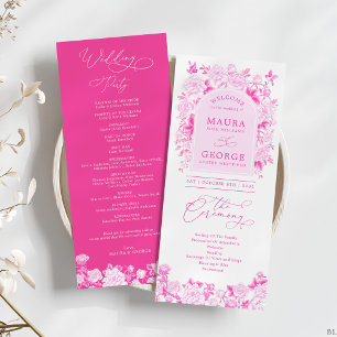 マゼンタピンクチノエリーフローラ結婚式 プログラム