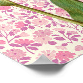 マゼンタピンクチューリップ花ヴィンテージアートポスター ポスター (角)