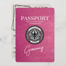 マゼンタピンクドイツのパスポート日付の保存 セーブザデート