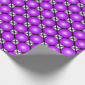 マゼンタピンクドット白黒格子パターン ラッピングペーパー (角)