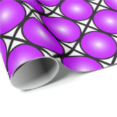 マゼンタピンクドット白黒格子パターン ラッピングペーパー (ロールコーナー)