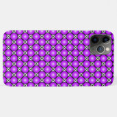 マゼンタピンクドット白黒格子パターン Case-Mate iPhoneケース (裏面(横))