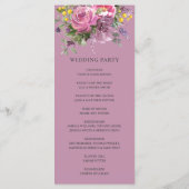 マゼンタピンクパープルフローラグリーナリーボホ結婚ズ プログラム (裏面)