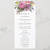 マゼンタピンクパープルフローラグリーナリーボホ結婚ズ プログラム (正面)