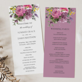 マゼンタピンクパープルフローラグリーナリーボホ結婚ズ プログラム