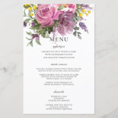 マゼンタピンクパープルフローラボホシック結婚ズメニュー (正面)