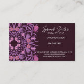 マゼンタピンクパープル芸術的曼荼羅 名刺 (裏面)
