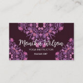 マゼンタピンクパープル芸術的曼荼羅 名刺 (正面)