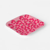 マゼンタピンクファンタジーフラワーガーデン結婚ズ ペーパープレート (傾斜あり)