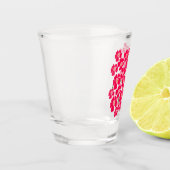 マゼンタピンクファンタジーフラワーガーデン ショットグラス (左)