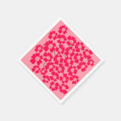 マゼンタピンクファンタジーフラワーガーデン スタンダードカクテルナプキン (角)