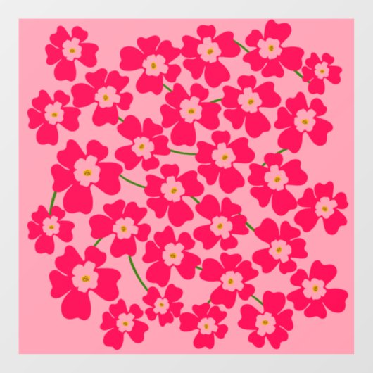 マゼンタピンクファンタジーフラワーパワー ウィンドウサイン (シート)