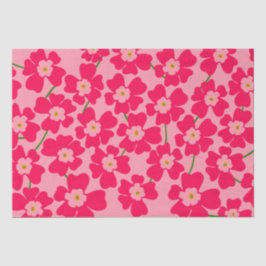マゼンタピンクファンタジー花模様 薄葉紙